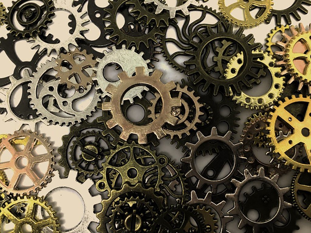 image of gears representing cybersecurity